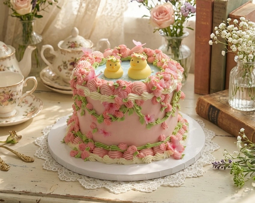 Spring Garden Vintage Cake
