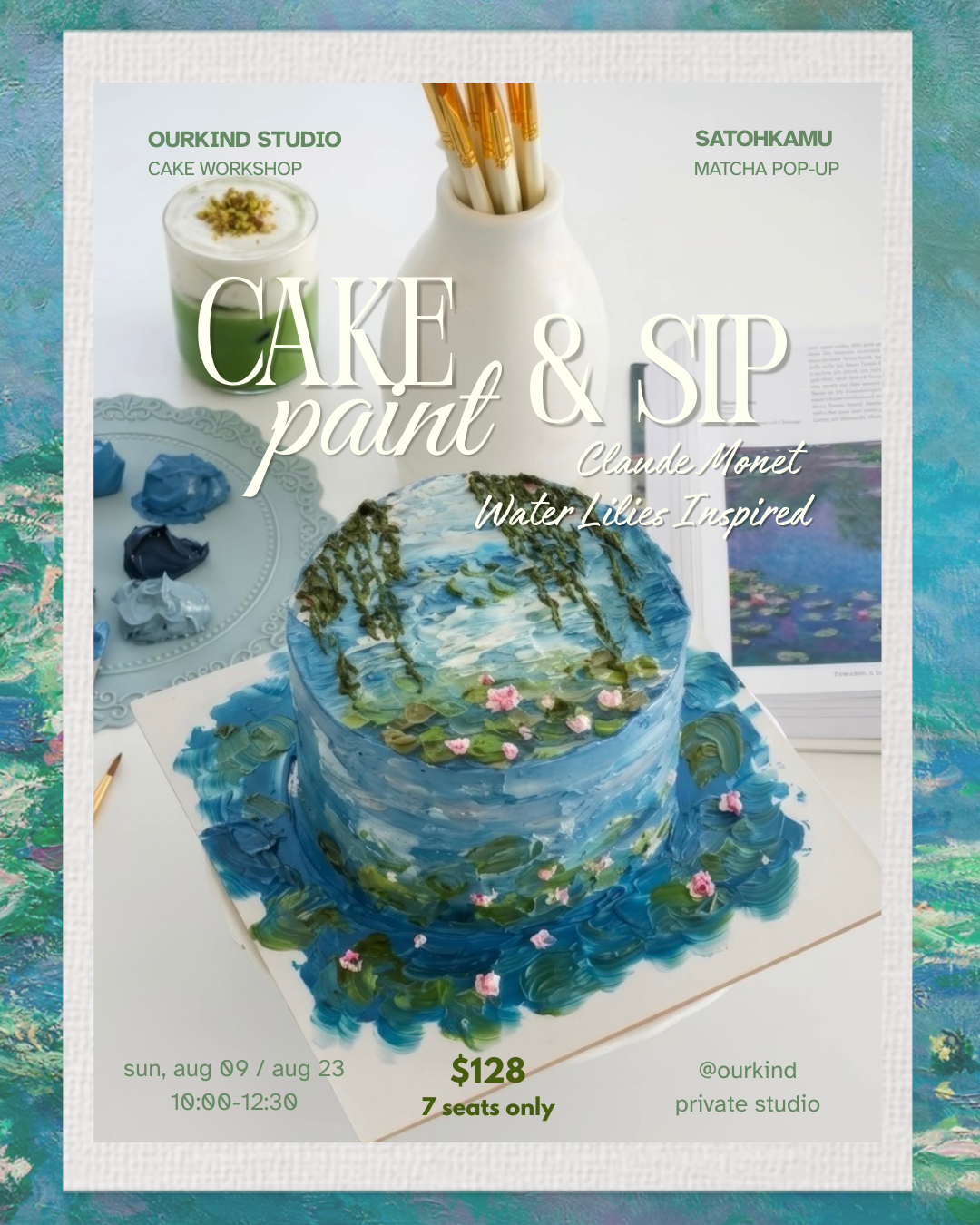 Monet inspired - Cake Paint & Sip (August 23)
