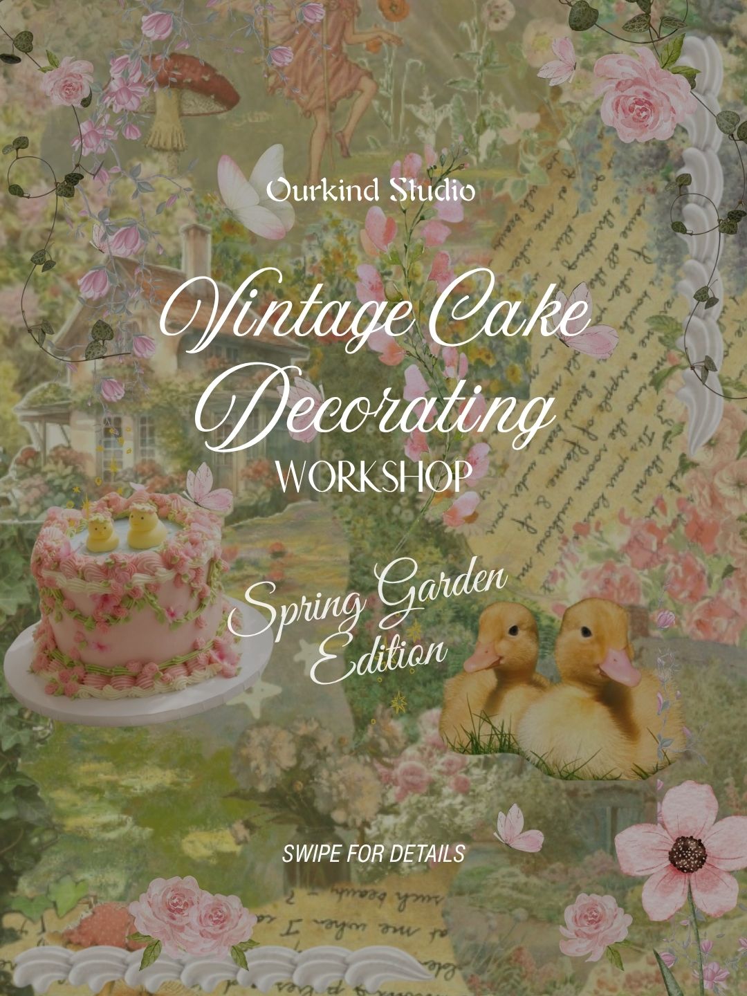 Spring Garden Vintage Cake