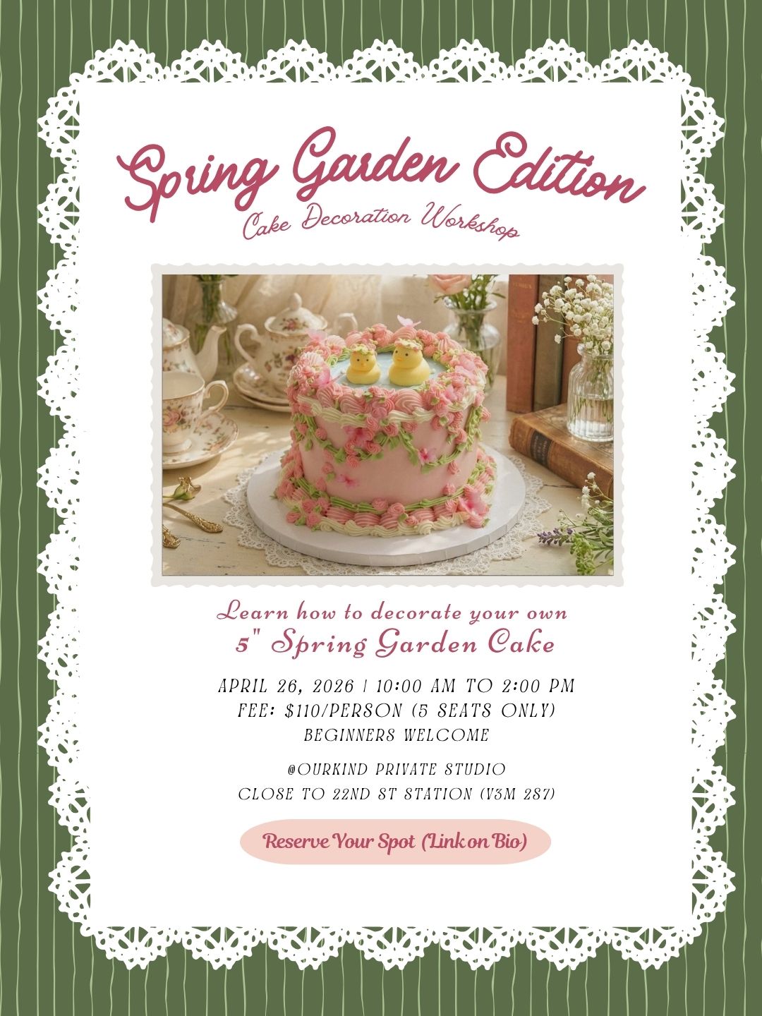 Spring Garden Vintage Cake